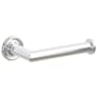 Emtek Modern Tubular Wall Mounted Euro Toilet Paper Holder with Small Regular Rosette Polished Chrome