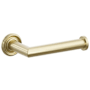 Emtek Modern Tubular Wall Mounted Euro Toilet Paper Holder with Small Regular Rosette Satin Brass