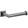 Emtek Modern Tubular Wall Mounted Euro Toilet Paper Holder with Chamfered Square Rosette Oil Rubbed Bronze