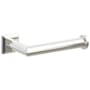 Emtek Modern Tubular Wall Mounted Euro Toilet Paper Holder with Chamfered Square Rosette Polished Nickel