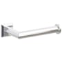 Emtek Modern Tubular Wall Mounted Euro Toilet Paper Holder with Chamfered Square Rosette Polished Chrome