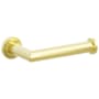 Emtek Modern Tubular Wall Mounted Euro Toilet Paper Holder with Step Disc Rosette Unlacquered Brass