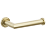 Emtek Modern Tubular Wall Mounted Euro Toilet Paper Holder with Step Disc Rosette Satin Brass