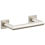 Emtek Modern Tubular Wall Mounted Pivoting Toilet Paper Holder with Small Square Rosette Satin Nickel