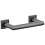 Emtek Modern Tubular Wall Mounted Pivoting Toilet Paper Holder with Small Square Rosette Flat Black