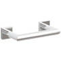 Emtek Modern Tubular Wall Mounted Pivoting Toilet Paper Holder with Small Square Rosette Polished Chrome