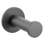 Emtek Modern Tubular Robe Hook with Small Disc Rosette Flat Black