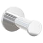 Emtek Modern Tubular Robe Hook with Small Disc Rosette Polished Chrome