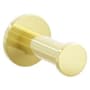 Emtek Modern Tubular Robe Hook with Small Disc Rosette Unlacquered Brass