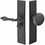 Emtek 6 Inch Brass or Bronze Rectangular Screen Door Lockset from the American Classic Collection Flat Black