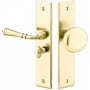 Emtek 6 Inch Brass or Bronze Rectangular Screen Door Lockset from the American Classic Collection Unlacquered Brass