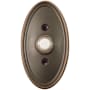 Emtek 4-1/2" Height Oval Style Brass Lighted Doorbell Rosette Oil Rubbed Bronze
