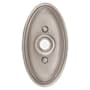 Emtek 4-1/2" Height Oval Style Brass Lighted Doorbell Rosette Satin Nickel
