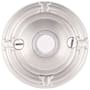 Emtek 2-3/4" Diameter Ribbon and Reed Style Brass Lighted Doorbell Rosette Polished Chrome