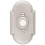 Emtek 4-3/8" Height #8 Style Classic Brass Lighted Doorbell Rosette Satin Nickel