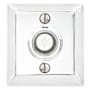 Emtek Brass Doorbell with Lighted Button and Quincy Rosette from the American Classic Collection Polished Chrome