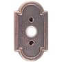 Emtek 4-1/2" Height #11 Style Bronze Lighted Doorbell Rosette from the Lost Wax Cast Bronze Collection Medium Bronze