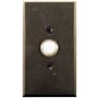 Emtek 4-1/2" Height Rectangular Style Bronze Lighted Doorbell Rosette from the Sandcast Bronze Collection Medium Bronze