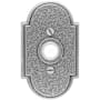 Emtek 4-1/2" Height #1 Style Steel Lighted Doorbell Rosette from the Wrought Steel Collection Satin Steel