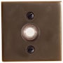 Emtek 2-1/2" Width Square Style Brass Lighted Doorbell Rosette from the Brass Modern Collection Oil Rubbed Bronze