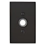 Emtek Illuminated Door Bell with Modern Rectangular Rosette Flat Black