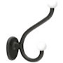 Emtek Wrought Steel Double Robe Hook Flat Black
