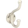 Emtek American Heritage Designer Brass Double Robe Hook Satin Nickel