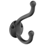 Emtek American Heritage Designer Brass Double Robe Hook Flat Black