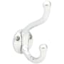 Emtek American Heritage Designer Brass Double Robe Hook Polished Chrome