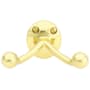 Emtek American Heritage Designer Brass Double Robe Hook Polished Brass