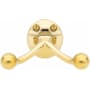 Emtek American Heritage Designer Brass Double Robe Hook Unlacquered Brass