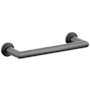 Emtek Modern Tubular 10" Towel Bar with Step Disc Rosette Flat Black