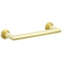 Emtek Modern Tubular 10" Towel Bar with Step Disc Rosette Unlacquered Brass