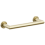 Emtek Modern Tubular 10" Towel Bar with Step Disc Rosette Satin Brass