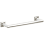 Emtek Modern Tubular 12" Towel Bar with Step Square Rosette Polished Nickel