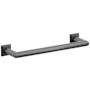 Emtek Modern Tubular 12" Towel Bar with Step Square Rosette Flat Black