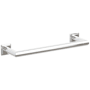 Emtek Modern Tubular 12" Towel Bar with Step Square Rosette Polished Chrome