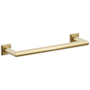 Emtek Modern Tubular 12" Towel Bar with Step Square Rosette French Antique