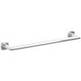 Emtek Modern Tubular 18" Towel Bar with Soft Square Rosette Polished Chrome
