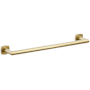 Emtek Modern Tubular 18" Towel Bar with Soft Square Rosette French Antique