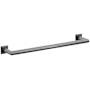 Emtek Modern Tubular 18" Towel Bar with Step Square Rosette Oil Rubbed Bronze