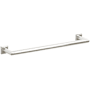 Emtek Modern Tubular 18" Towel Bar with Step Square Rosette Polished Nickel