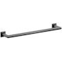 Emtek Modern Tubular 18" Towel Bar with Step Square Rosette Flat Black