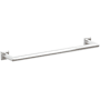 Emtek Modern Tubular 18" Towel Bar with Step Square Rosette Polished Chrome