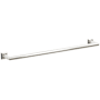 Emtek Modern Tubular 24" Towel Bar with Chamfered Square Rosette Polished Nickel