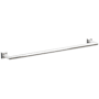 Emtek Modern Tubular 24" Towel Bar with Chamfered Square Rosette Polished Chrome