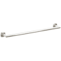 Emtek Modern Tubular 24" Towel Bar with Soft Square Rosette Polished Nickel