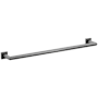 Emtek Modern Tubular 24" Towel Bar with Small Square Rosette Oil Rubbed Bronze