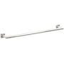 Emtek Modern Tubular 24" Towel Bar with Small Square Rosette Polished Nickel