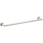 Emtek Modern Tubular 24" Towel Bar with Small Square Rosette Satin Nickel